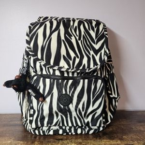 Kipling Zebra Print Small City Pack Backpack